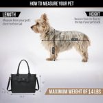 WOpet Fashion Pet Carrier Bag Dog Carrier Purse Dog Handbag Pet Tote Bag for Outdoor Travel Walking Hiking (Black)