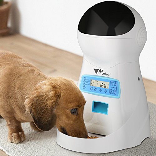 amzdeal Automatic Cat Feeder Pet Feeder Dog Food Dispenser