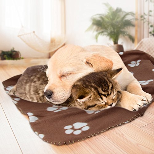Comsmart Warm Paw Print Blanket/Bed Cover for Dogs and Cats