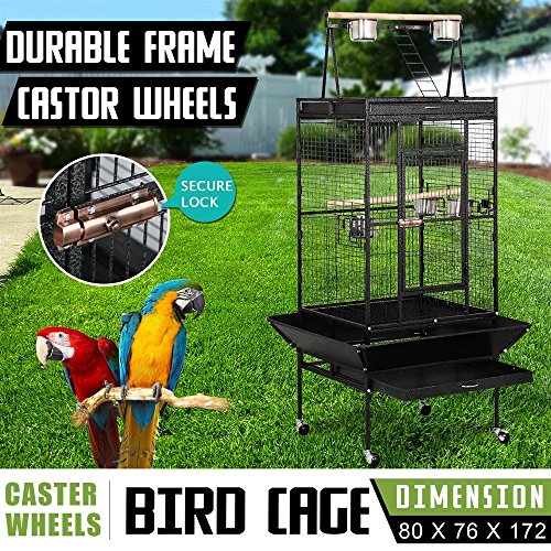 Wrought Iron Select Rolling Large Bird Cage