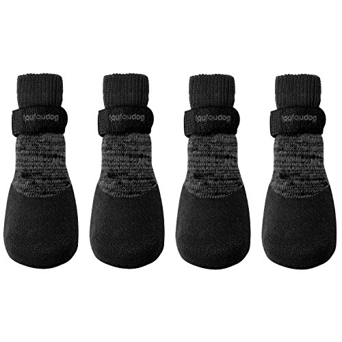 FouFou Dog Rubber Dipped Socks, X-Small, Black