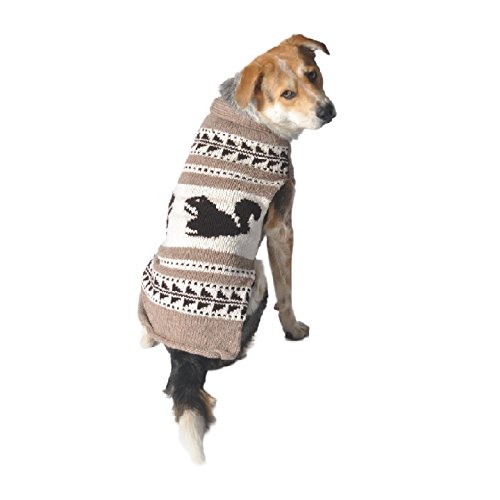 Chilly Dog Cowichan Squirrels Dog Sweater, XX-Large