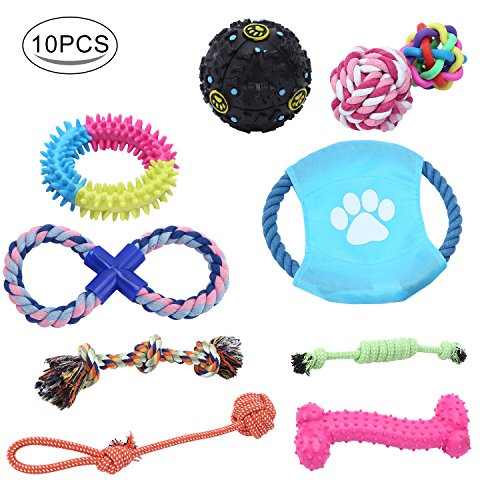 WATTA Dog Chew Toys Rope Toys 10 Pack Set