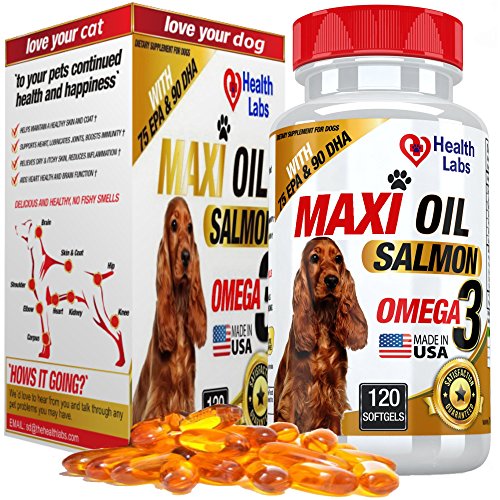 Salmon Fish Oil Omega 3 for Dogs & Cats - 120 Capsules