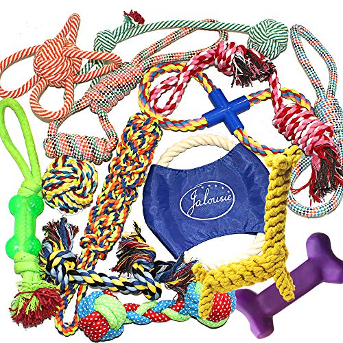 Jalousie 14 Pack Puppy Chew Dog Rope Toy Assortment