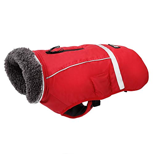 PENIVO Cold Weather Reflective Coats Adjustable Dog