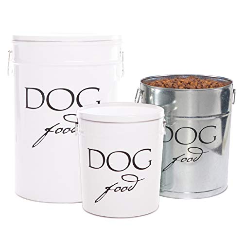 Harry Barker Dog Food Storage - White - 40 Lb