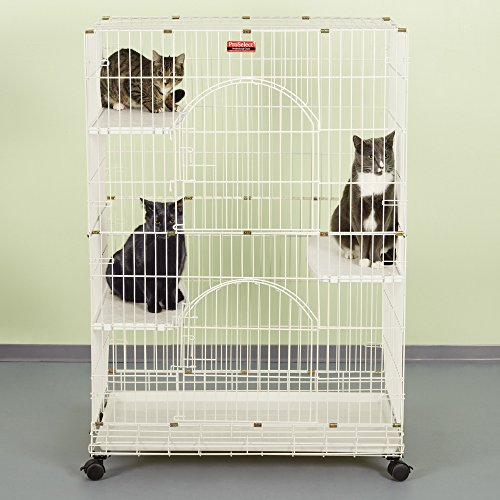 ProSelect White Foldable Cat Cage