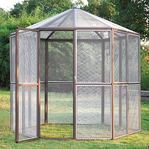Large Walk-in Bird House Hexagonal Design Aviary Cage