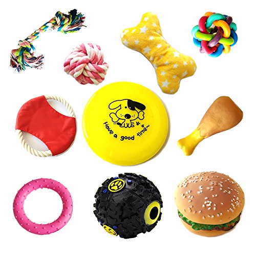PatAPet Dog Toys Value Pack Gift Set of 10 for Puppy