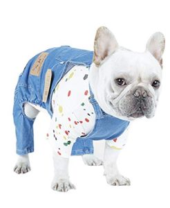 PetBoBo Dog Clothes Costumes, Pet Jean Overalls Clothes