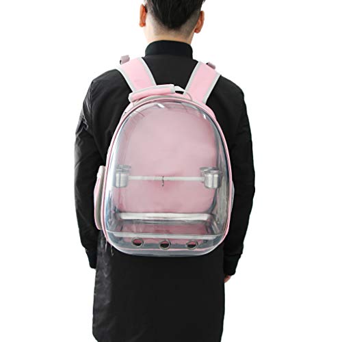 Pet Carrier Space Capsule Backpack Front Clear Travel Perch