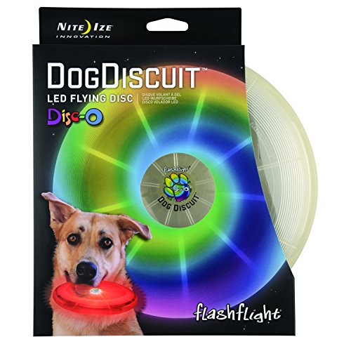 Nite Ize Flashflight Dog Discuit, Light Up Dog Flying Disc