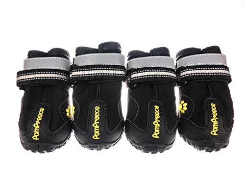 Paw Protectors with Reflective and Adjustable Straps and Wear-Resisting Soles