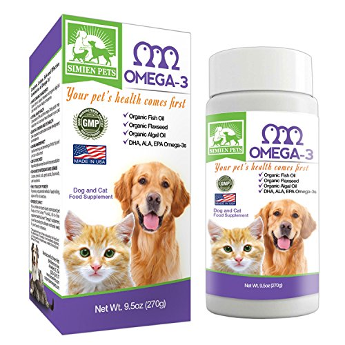 Organic Omega 3 Dogs & Cats - Fish, Algal & Flaxseed Oils