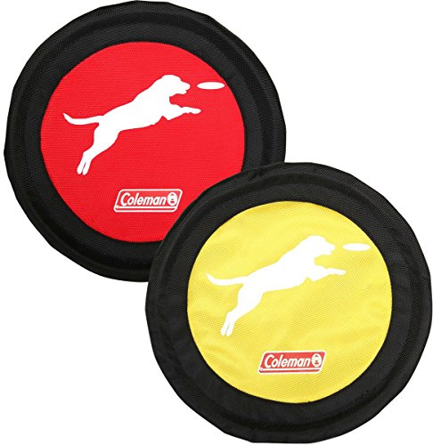 Coleman Dog Flying Disc Frisbee, Red/Yellow'