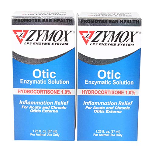 2 Pack Zymox Otic With 1.0 Hydrocortisone 1.25 Oz Bottle