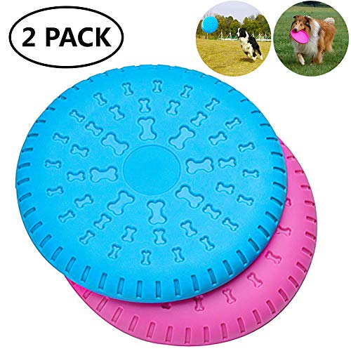 Dog Frisbee Toy Pet Training Cyber Rubber Flying Saucer