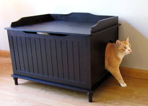 Designer Catbox Litter Box Enclosure in Espresso