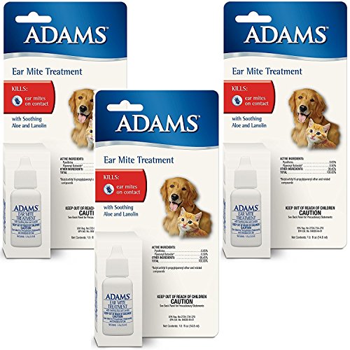 (3 Pack) Adams Ear Mite Treatment, .5oz Each