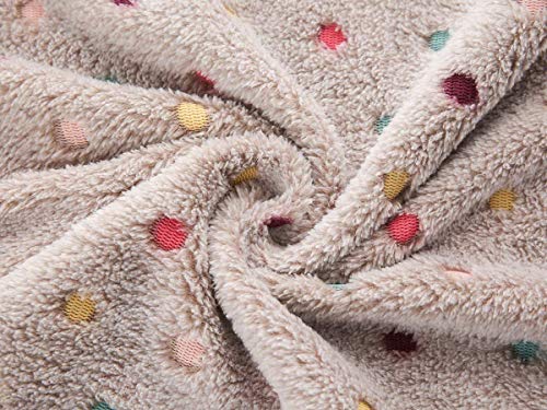 luciphia 1 Pack 3 Blankets Super Soft Fluffy Premium Fleece Pet Blanket Flannel Throw for Dog Puppy Cat Dot2 Small