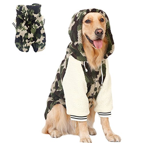 Camo Dog Hoodies Sweatshirts for Medium Large Dogs
