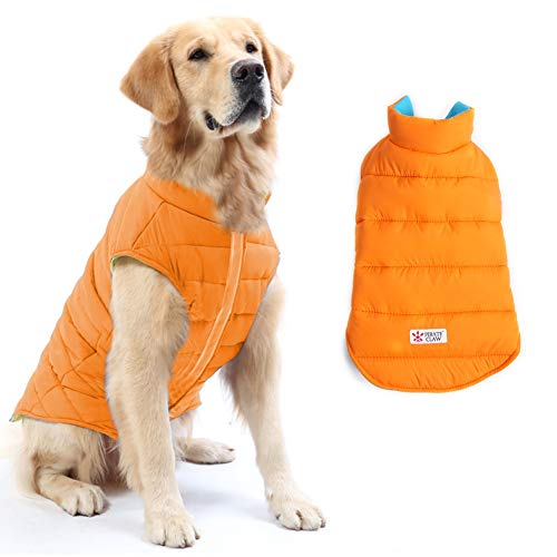 Reversible Dog Winter Coat, Dog Apparel for Cold Weather
