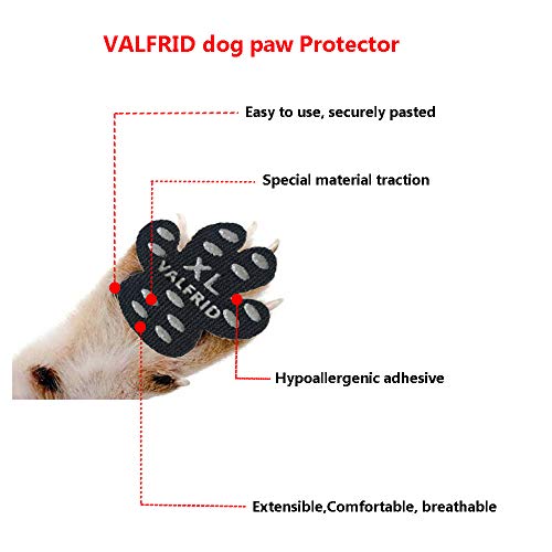 VALFRID Dog Paw Protector Rugged Anti Slip 40 Pieces
