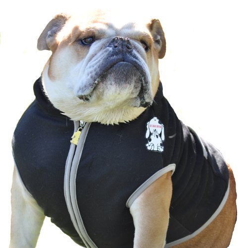 Dog Sweatshirt Hoodie, BLACK, Bulldog Extra Large