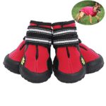 JunBo Petilleur 4Pcs Dog Shoes Waterproof Dog Boots