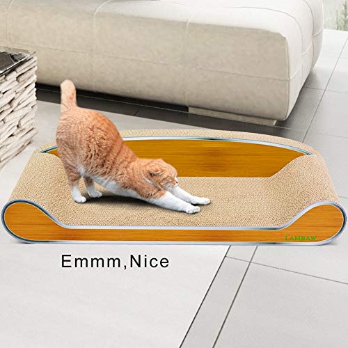 LAMBAW Jumbo Cat Scratcher Couch - Corrugated Cat