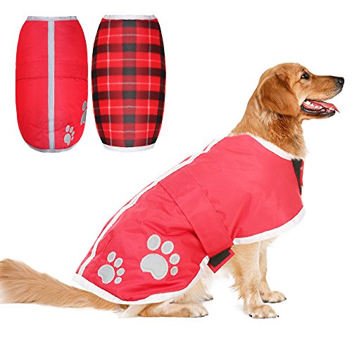 PUPTECK Reversible Dog Winter Clothes Waterproof