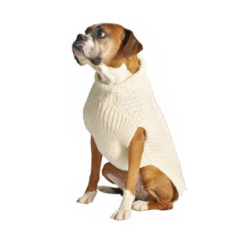 Chilly Dog Tural Cable Dog Sweater, X-Large