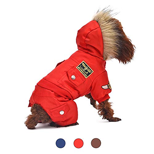Amakunft Dog Cold Weather Coat, Puppy Winter Fleece