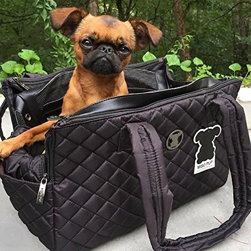 MISO PUP Black Quilted Interchangeable Airline Approved Pet
