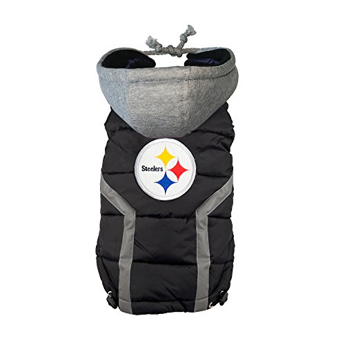 NFL Pittsburgh Steelers Dog Puffer Vest, X-Large