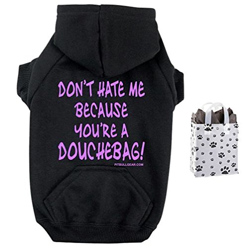 Pit Bull Gear Dog Hoodie Don't Hate Me & Gift Bag Set