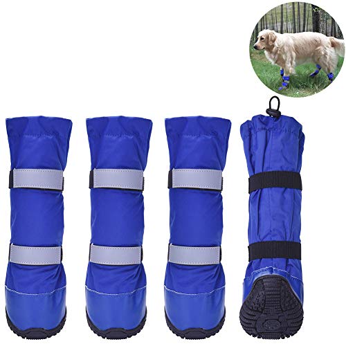 HiPaw Winter Water Resistant Dog Boots Nonslip Rubber Sole