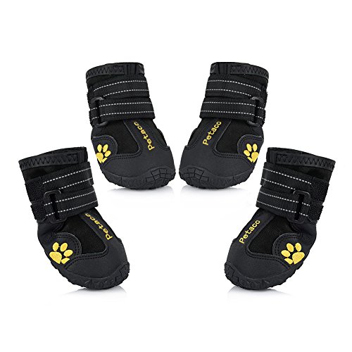 Petacc Dog Boots Water Resistant Dog Shoes