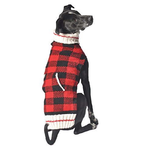 Chilly Dog Buffalo Plaid Ornament Dog Sweater, 3X-Large