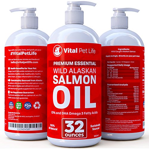 Salmon Oil for Dogs, Cats, and Horses, Fish Oil Omega 3