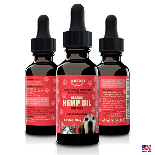 Hemp Oil for Dogs & Cats (500mg) - Rich Organic