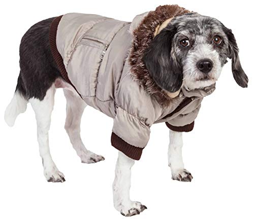 PET LIFE Classic Metallic Fashion Pet Dog Coat Jacket