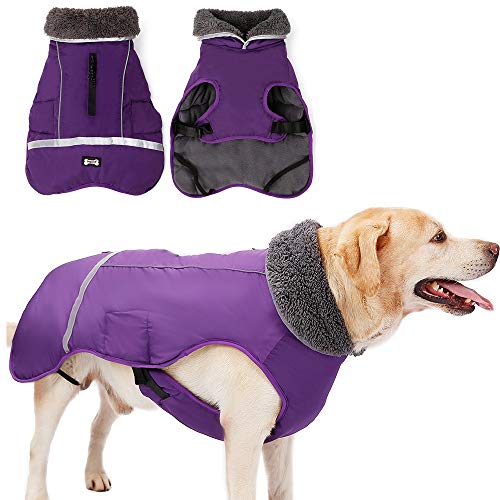 UPHAN Dog Cold Weather Coats for Small Medium Large