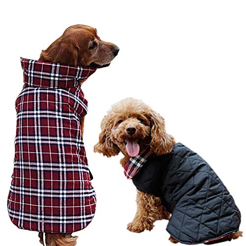 G Lake Plaid Dog Jackets British Style Winter Coat