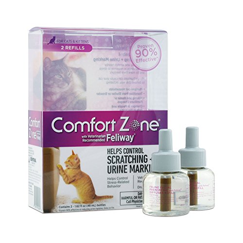 Comfort Zone with Feliway Diffuser Refills For Cat Calming, 2 Pack
