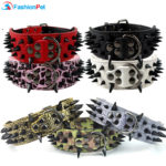 Cool Sharp Spiked Studded PU Leather Dog Collar