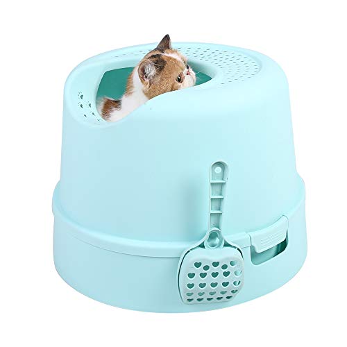 PetnPurr Top Entry Cat Litter Box with Lid and Scoop