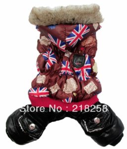 Retail Coffee UK Flag Printing Pet Dogs Winter Coat