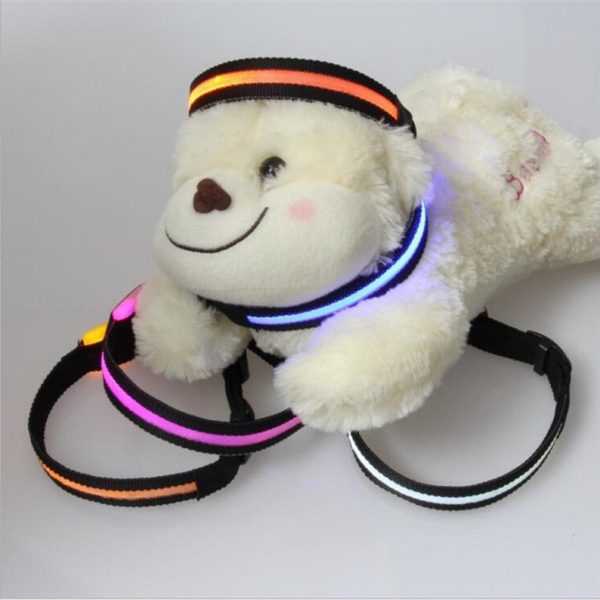 E07 Pet Dog Collar LED Nylon Light-emitting collars